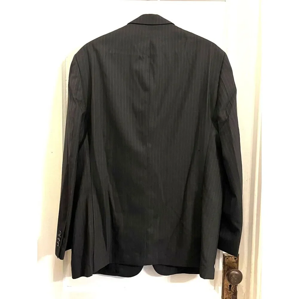 John Varvatos Gray Stripe Blazer Sports Coat Jacket  Mens Size 44